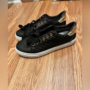 Black and Gold Women's Sneakers